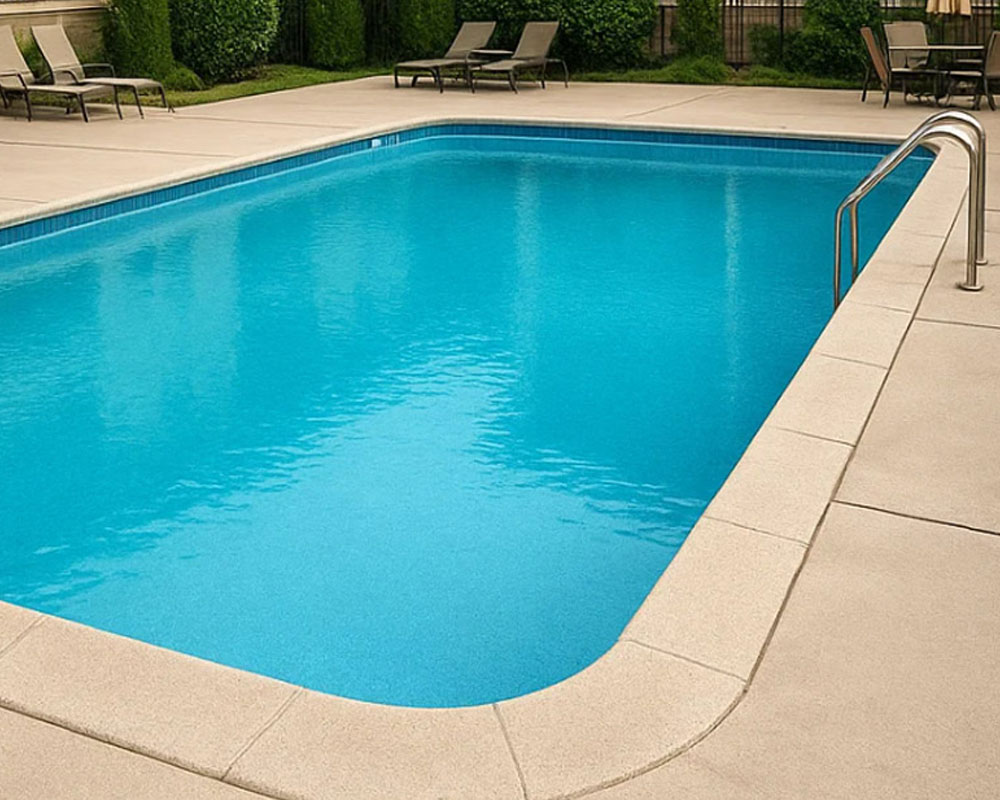 before after pool resurfacing Rockford IL backyard