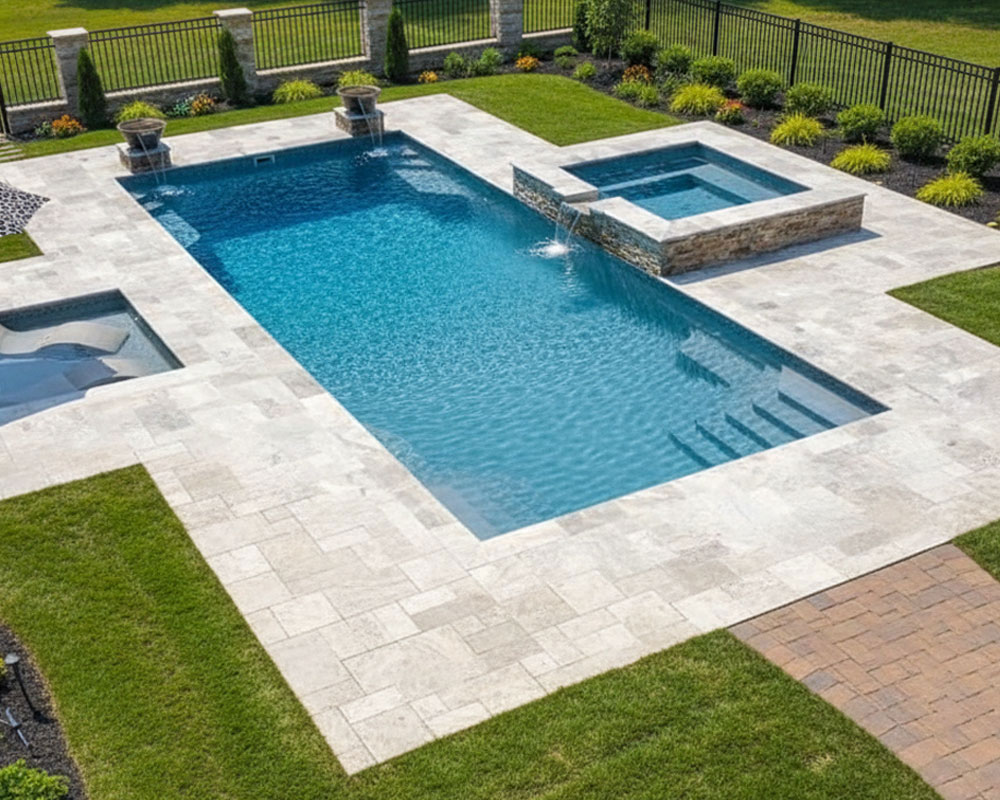 pool resurfacing timeline Rockford steps